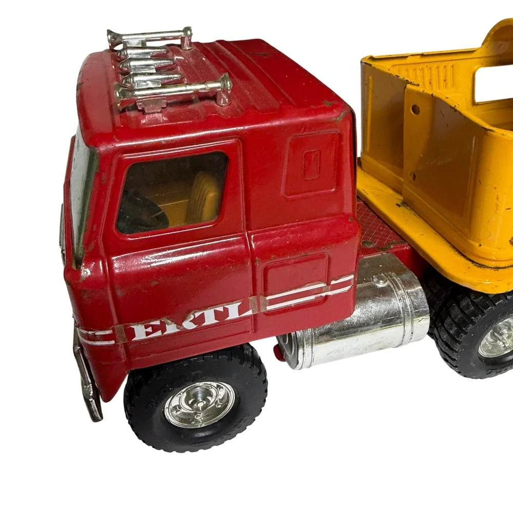 Vintage‎ Ertl International Transtar II Semi Truck Vista Dome Horse Van Trailer